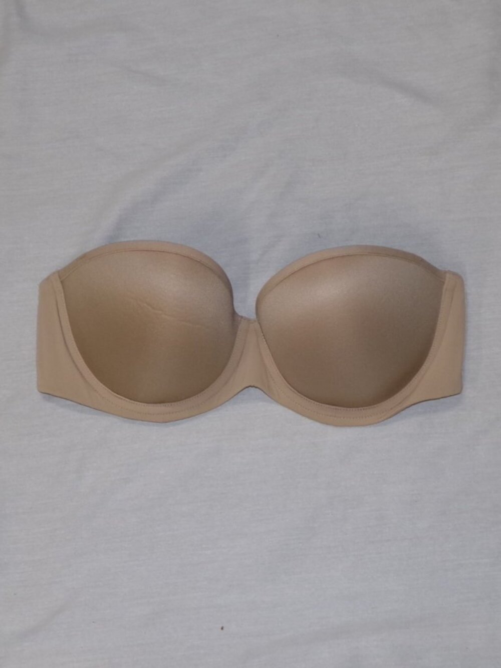 Thirdlove 24/7 Classic Strapless Nude Bra Size 34C 34 C Underwire Lined Cups